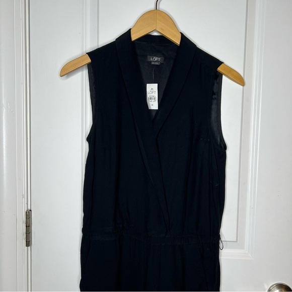 The Loft Black Sleeveless Jumpsuit Size 00 - Picture 4 of 6